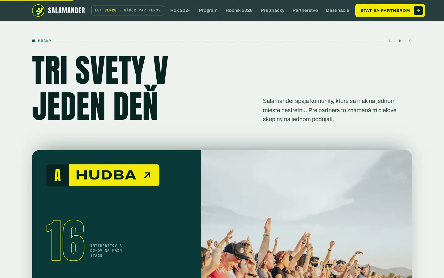 Sekcia Tri svety v jeden deň s bránou A – hudba